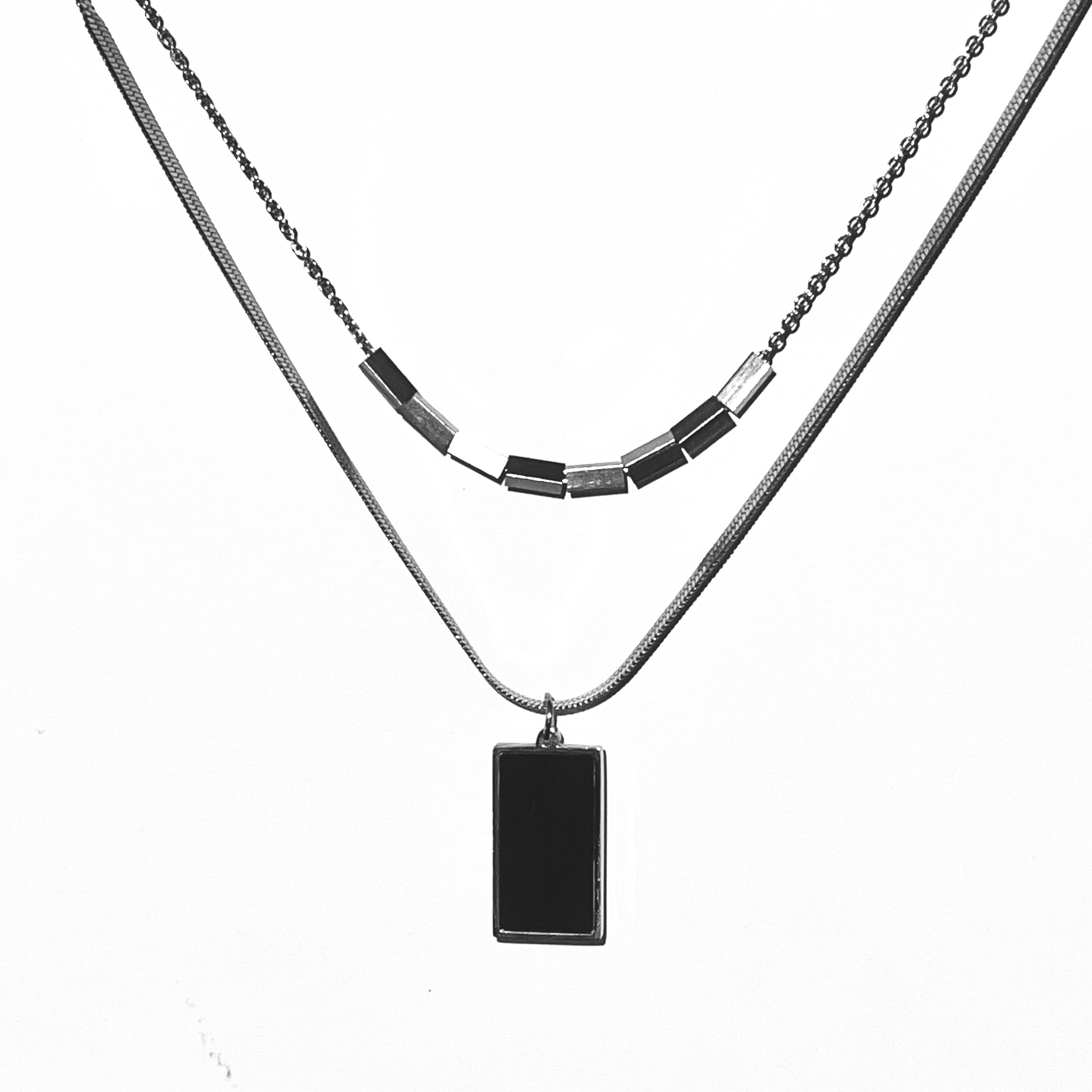Eclipse Noir Pendant (Double Chain)